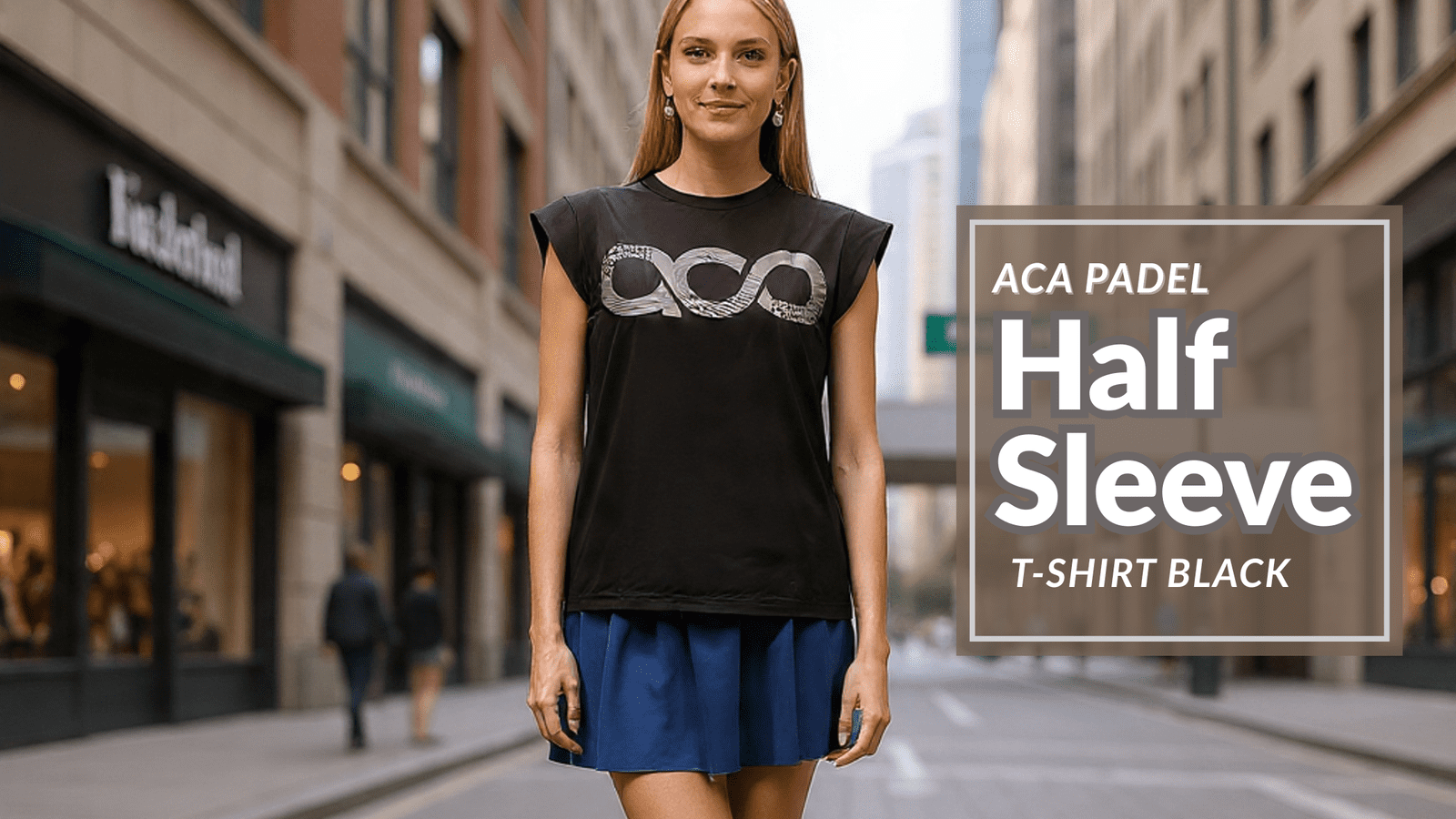 Aca Padel Half Sleeve Black T-Shirt