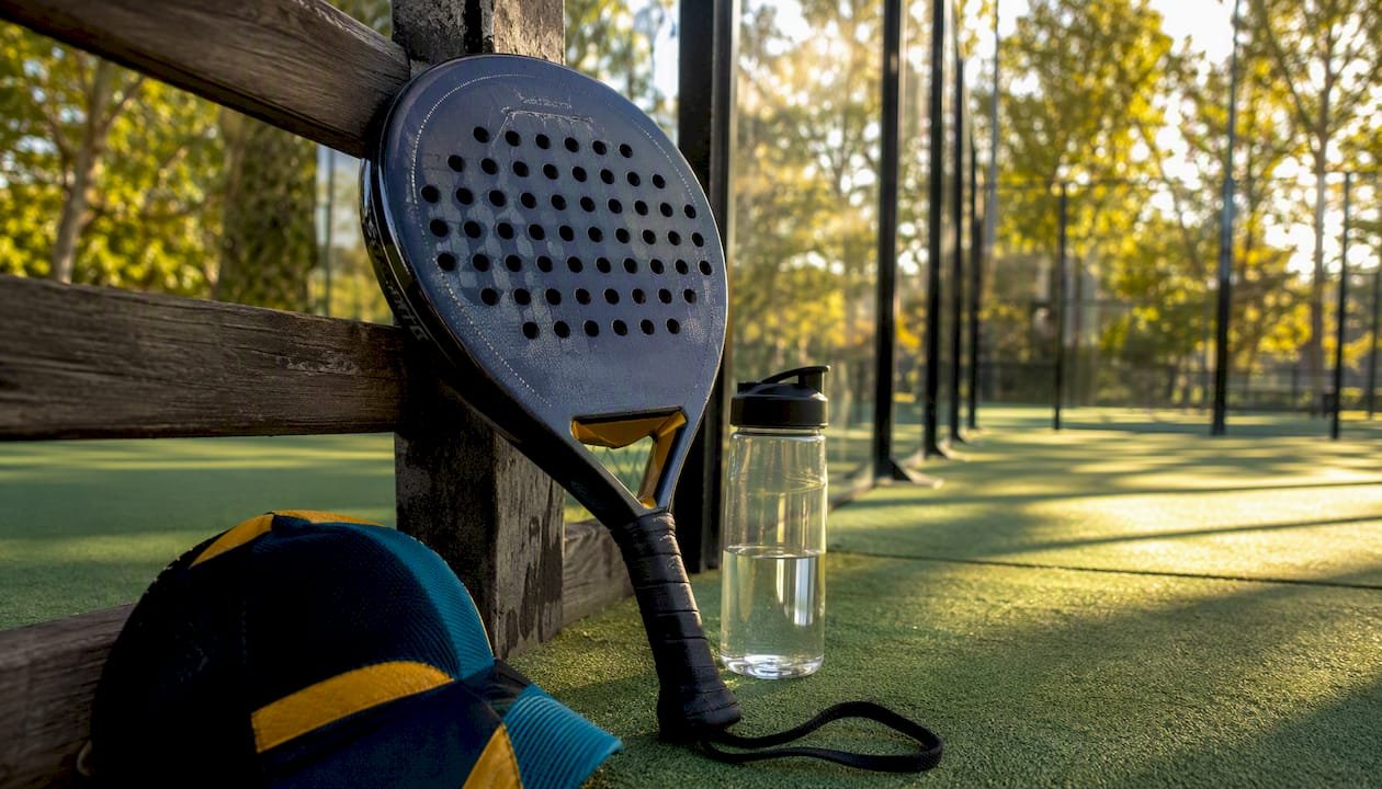Bullpadel Vertex Advance 26 padel racket on court